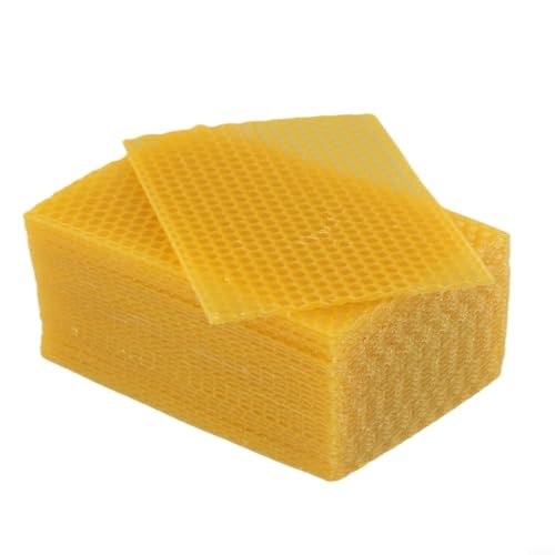 30Pcs Beeswax Sheets Beehive Wax Foundation Sheets,Natural Beeswax For Honeycomb Foundation Sheets For Hive Frame Brood For Nest Construction