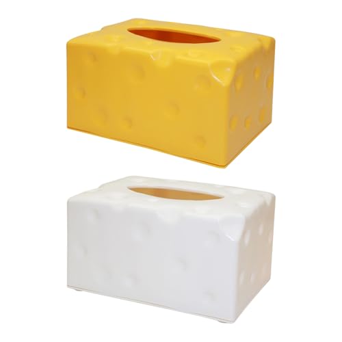 Tissue Storage Box Paper Towel Organiser Cheese Shaped Napkin Dispenser Kitchen Dining Room Essential Napkin Storage Box - color: Yellow