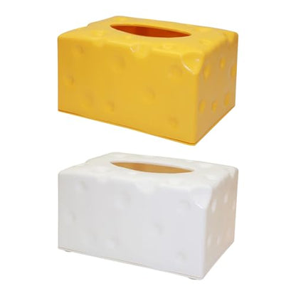 Tissue Storage Box Paper Towel Organiser Cheese Shaped Napkin Dispenser Kitchen Dining Room Essential Napkin Storage Box - color: Yellow