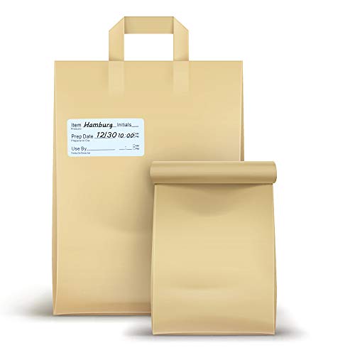 500pcs 1x2 Inch Removable Shelf Life Labels for Food Rotation Use by Food Preparation Stickers Expiration Prep Date Total 500 Labels Per Roll (Black) - color: Black