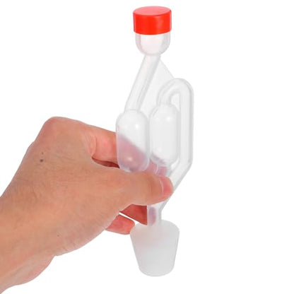 VICASKY S-shaped Fermentation Airlocks 6# Bung with 8mm Hole Airlock Set for Home Brewing Wine Beer Pickling 3pcs Kit