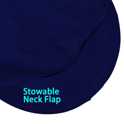 Sun Hats for Men Women Fishing Hat UPF 50+ Breathable Wide Brim Bucket Hats Summer UV Protection Safari Hat with Neck Flap - color: Navy Blue
