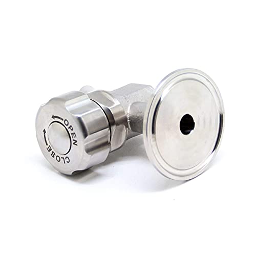 QiiMii 1.5'' SS304 Stainless Sampling Valve Beer Sampling Valve Clamp End, 2 Pack - size: 2 Pack