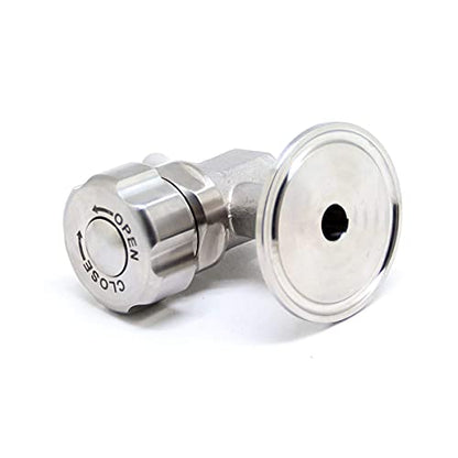 QiiMii 1.5'' SS304 Stainless Sampling Valve Beer Sampling Valve Clamp End, 2 Pack - size: 2 Pack