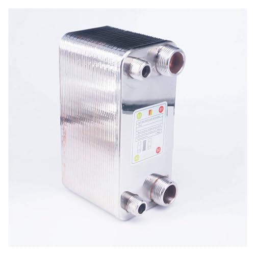 Heat Exchanger,38 Plates Heat Exchanger Beer Wort Chiller Cooler Stainless Steel for Homebrew Cooling