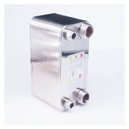 Heat Exchanger,38 Plates Heat Exchanger Beer Wort Chiller Cooler Stainless Steel for Homebrew Cooling