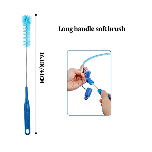 Patelai 8 in 1 Hydration Bladder Cleaning Kit Includes 3 Different Brushes and Drying Collapsible Bladder Frame, Water Reservoir Backpack Cleaning Kit - color: Blue