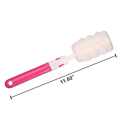 INVODA 4PCS Bottle Brush,Bottle Washer Set Long Sponge Bottle Cleaning Brushes Baby Bottle Cleaner Brush, Nipple Brush (4 pcs) - color: Brush 4 Pcs