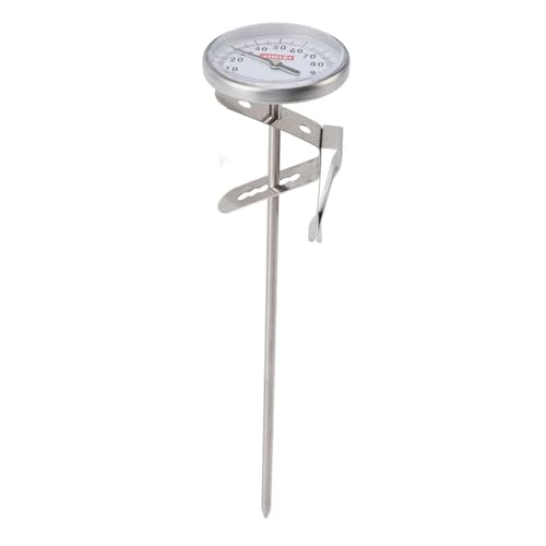 Diyeeni Milk Thermometer for Steaming Milk, Bar Coffee Thermometer for Frothing 195mm Probe - Pot for Yogurt Coffee Cheese Making Supplies with Clip, Candy and Food
