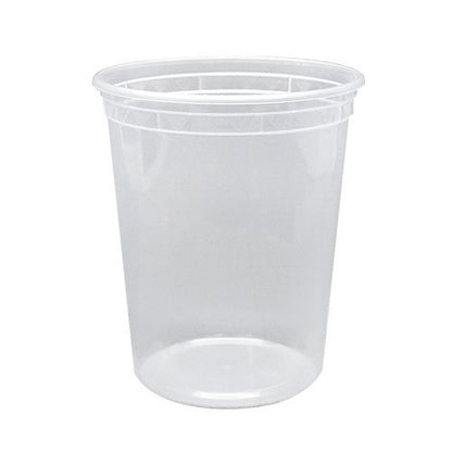 Karat [24oz - 240 ct] Clear PP Injection Molded Round Deli Containers with Lids (FP-IMDC24-PP - color: Clear, size: 24oz