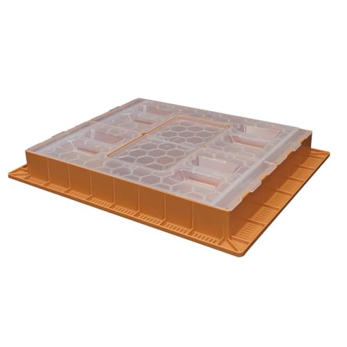 Apimaye Ergo Insulated 10 Frame Bee Hive Set with New Dual Feeder! [NO Frames Included] (Tan Body Blue Entrance, Single) - color: Tan Body Blue Entrance