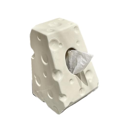 Cheese Shape Milk White Ceramic Tissue Storage Box Toilet Living Room Toilet Paper Storage Container