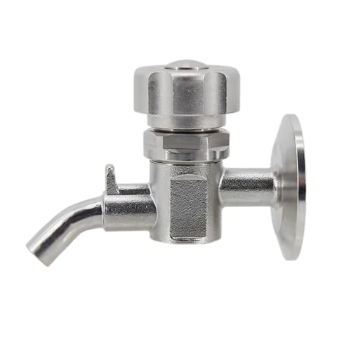 1.5"TC Sample Valve 304 Stainless Steel Sanitary Clamp Brewing Sample Valve Homebrew Conical Fermenter(A) - color: A
