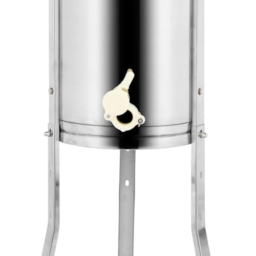 VINGLI 2 Frames Manual Honey Extractor Separator, Food Grade Stainless Steel Honeycomb Spinner Drum Crank By Hand with Adjustable Height Stands, Beekeeping Pro Extraction Apiary Centrifuge Equipment - size: Manual 2 Frames