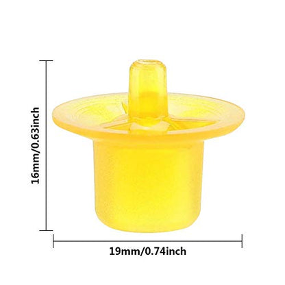 TOPINCN Beekeeping Queen Rearing Cell Cups Plastic Harmless Bee Keeper Equipment Tool Apiculture Supply Hive Frame Accessories 50pcs (Yellow)