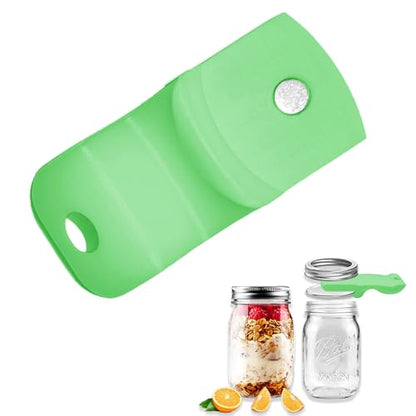 Mason Jar Opener and Canning Tool, Compatible with Mason Jar Lids, Releases Vacuum Seal on Wide Mouth and Regular Mouth, Magnetic Lid Lifter for Canning, Pickling (greener) - color: greener