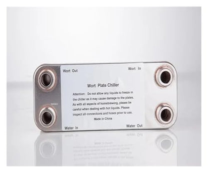 Female Thread Plate Wort Chiller Version 20 Plates Wort Chiller x 1/2" NPT Garden Hose Thread Plate Heat Exchanger Stainless Steel 304