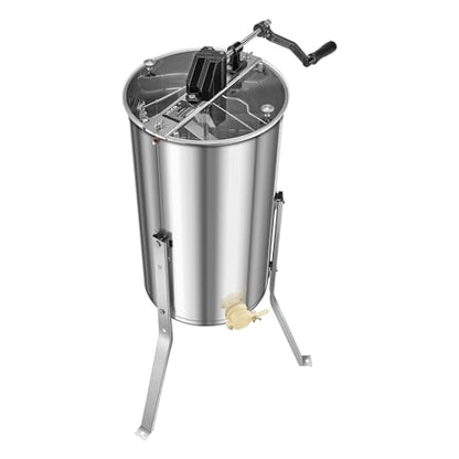 VEVOR Honey Extractor, 2 Frame Manual Honey Extractor with Transparent Lid, Stainless Steel Honeycomb Drum Spinner with Height Adjustable Stand,Honeycomb Extraction Centrifuge Equipment for Beekeeping - style: 2 Frame