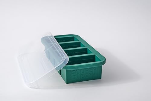 Souper Cubes 1 Cup Silicone Freezer Mold with Lid, Kale, 1-Pack | 100% Platinum-Cured Silicone Freezer Cube, Oven and Microwave Safe, Perfect for Freezing Soup, Rice, Protein, Grains and More - color: Kale, size: 1-Pack