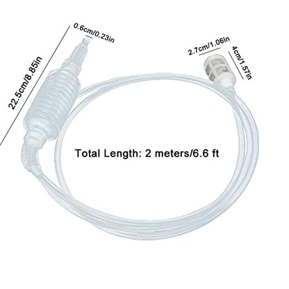Syphon Tube for Brewing, Homemade Brew Syphon Tube Pipe Hose Wine Beer Making Tool Kit For Home Brew Wine Beer Making Siphon Filter Plastic Soft Tube - 6.6 ft/2 meters (White)