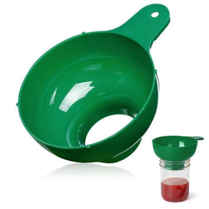 Wide Mouth Plastic Funnel – Canning Funnel for Mason Jars, Transfer Liquid Dry Ingredients Oil Coffee Beans Spice Blends, Kitchen Accessory for Filling Bottles Bags (Green) - color: Green
