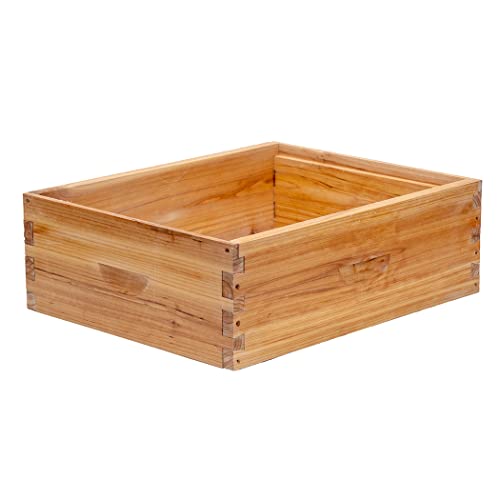 Honey Lake 10 Frame Medium Super Bee Hive Box, Langstroth Beehive Super Honey Bee Box Dipped in Beeswax Include Beehive Frames and Waxed Foundations for Beginners Beekeepers (Unassembled) - size: 10-Frame Medium