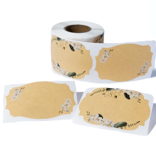 MONEST (250pc/Roll) 2" Stickers for Jars and Lids | Pantry, Mason Jar, Canning, Spice, and Bottle Labels (White Orchid 2x3) - color: White Orchid 2x3