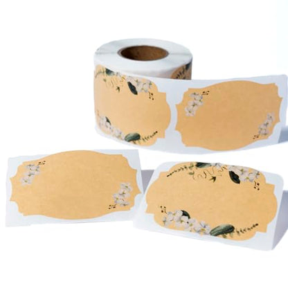 MONEST (250pc/Roll) 2" Stickers for Jars and Lids | Pantry, Mason Jar, Canning, Spice, and Bottle Labels (White Orchid 2x3) - color: White Orchid 2x3