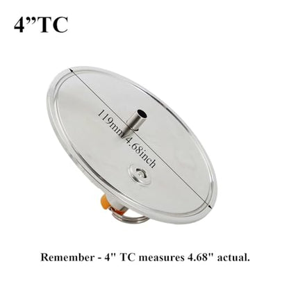 Tri Clamp 3"/4" End Cap With Gas Ball Lock Post and PRV 17 PSI Dry Hopper Accessories Homebrew Conical Fermenter Accessories(4"TC) - size: 4"TC
