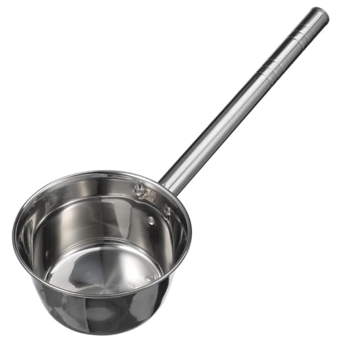 Cabilock Long Handle Water Scoop Stainless Steel Water Ladle for Scooping Kitchen Scoop for Cleaning Vegetables and Fruits Ergonomic Grip 18.11 in 1 Pack - size: 46X16CM