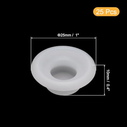 uxcell 25 Pcs Silicone Rubber Gaskets Washer, High Pressure Leak-proof Beer Bottle Gasket Seals Top Washers for Swing Flip Beer Soda Bottle, White - color: White