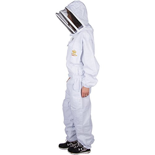 Beekeeping Suit and Bee Family Stickers - Metal Zippers - size: X-Small