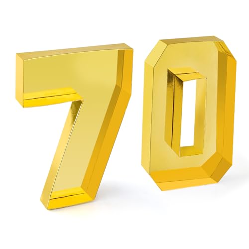 Cardboard Number for Charcuterie 70 Set Fillable Tray 10.2'' Gold Charcuterie Paper Box for 70th Birthday Anniversary Party Decorations Chocolate Candy Cupcake Container - color: Gold