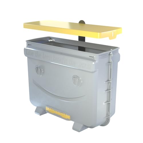5-Frame Swarm Catcher Beehive Bee Colony Trap Hive Sliding Frame Design, Universal Compatibility with Langstroth Dadant UK, 48L Hive for Beekeepers (No Frames Included) | Light-weight - color: grey+yellow
