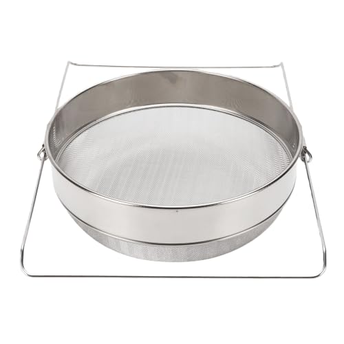 Stainless Steel Honey Strainer, Double Layer Sieve Honey Filter for Beekeeping, Telescopic Bucket Strainer with Fine Mesh