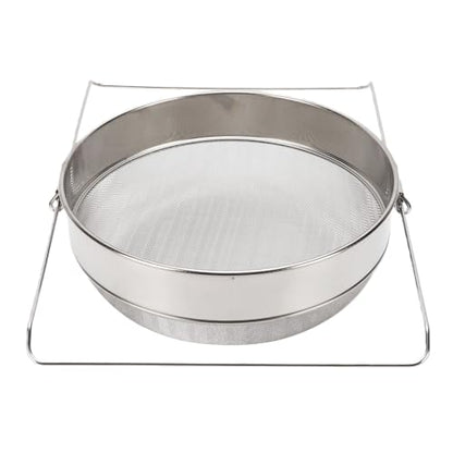 Stainless Steel Honey Strainer, Double Layer Sieve Honey Filter for Beekeeping, Telescopic Bucket Strainer with Fine Mesh