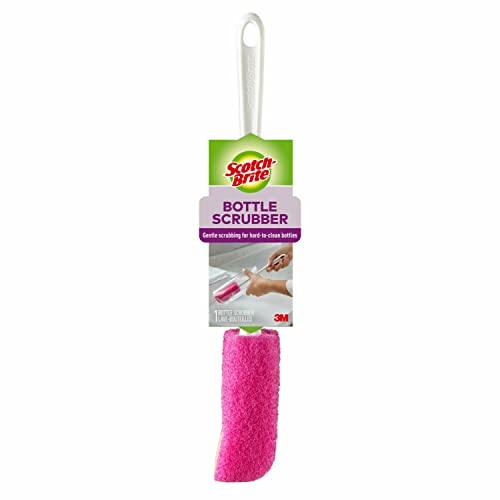 Scotch-Brite Water Bottle Scrubber, Safe On Glass, Plastic and Stainless Steel (Pack of 2) - size: Bottle Scrubber (Pack of 2)