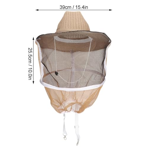 Beekeeper Hat with Veil - Professional Protection Bee Hat with Adjustable Strap & Breathable Design for Beekeeping Supplies
