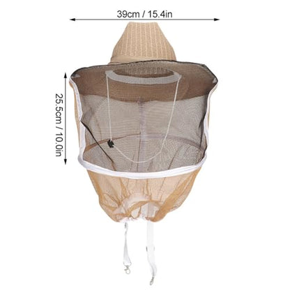 Beekeeper Hat with Veil - Professional Protection Bee Hat with Adjustable Strap & Breathable Design for Beekeeping Supplies
