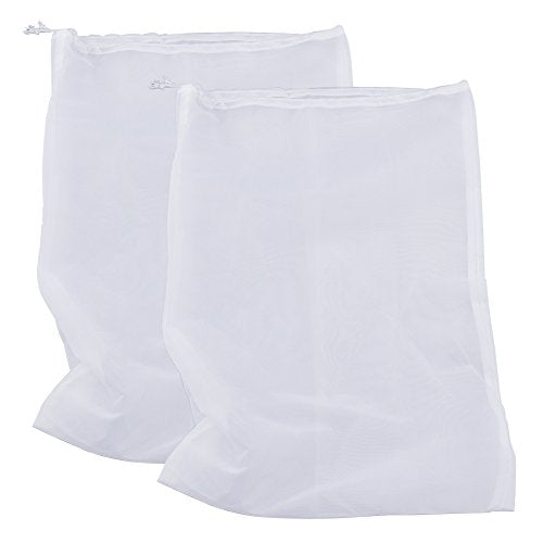 75 Micron Nylon Straining Bag Fine Mesh Food Strainer Bag, Multi-Purpose Filter Bag for Nut Milk, Juice, Cold Brew, Home Brewing (17.72" x 11.81", 2 Packs) - color: 2 Packs, size: 17.72" x 11.81"