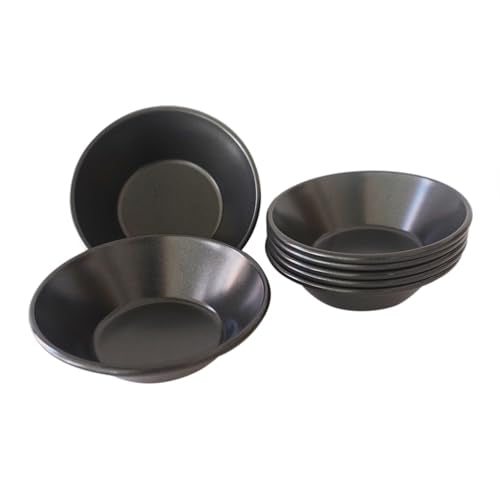 8 Pack Egg Tart Molds, 3 Inch Carbon Steel Tart Pans, Reusable Cake Baking Tin for Pies, Tartlet, Quiches, Pastel de Nata - Black - color: Black