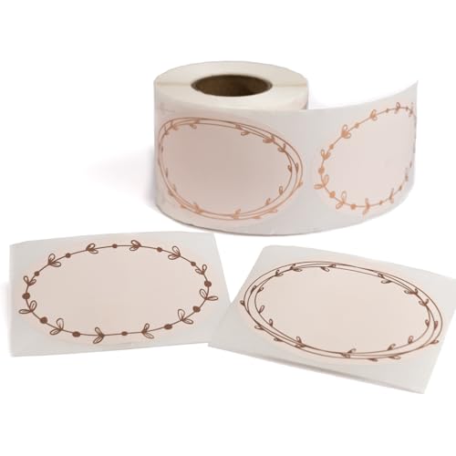MONEST Waterproof & Oil Resistant Jar & Lid Stickers - Pantry/Canning, Spice & Bottle Labels (Rose Gold Flower 2x3) - style: Rose Gold Flower 2x3