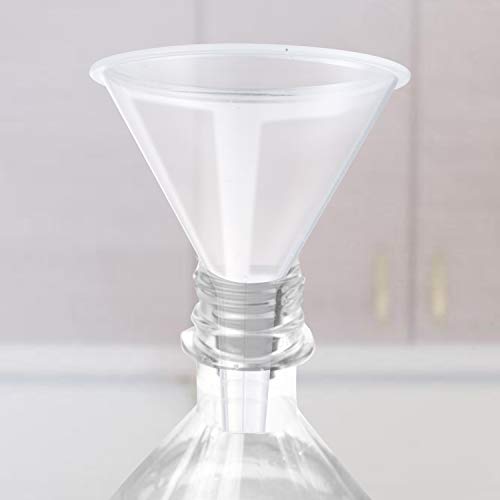 Plastic Funnel Set, 3 Pcs Lab PP Funnels, 100mm x 2, 75mm x 2, 50mm x 2 (Pack of 3)
