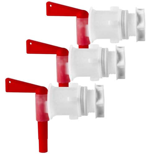 Bucket Spigot 5 Gallon Bucket Spigot, Plastic Bottling Bucket Spigot Fermenting Bucket Spigot for 5 Gallon Bucket Homebrew Wine Making Beer Fermentation Bucket Fermenter - size: 3 Pack