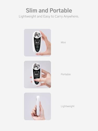 Brix Refractometer with ATC – 0–55% Range, Portable Sugar Tester for Durian, Syrups, Fruits, Juice, Home Brewing & Field Testing