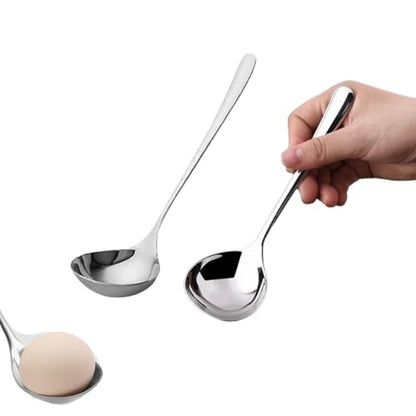 Soup Ladle, 2Pcs 304 Stainless Steel Ladle Spoon Small Gravy Soup Ladle Kitchen Utensil Cooking Serving Spoon for Cooking Buffet, Party, Kitchen(6.69inch+8.07inch)