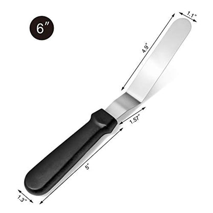 New Star Foodservice Angled Icing Spatula, 6 Inch Blade, 11 Inch Overall, Bakery-Grade Stainless Steel Cake Decorating Spatula for Frosting and Baking - size: 6-Inch Angled
