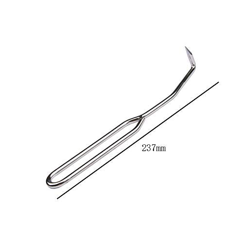 lasenersm 1 Piece Beehive Cleaning Hook Bee Hive Tool Bee Hive Frame Cleaning Tool Beehive Scraper Tool Stainless Steel Hive Scraper Tool Beekeeping Tool Beekeeping Supplies, Silver