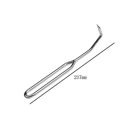 lasenersm 1 Piece Beehive Cleaning Hook Bee Hive Tool Bee Hive Frame Cleaning Tool Beehive Scraper Tool Stainless Steel Hive Scraper Tool Beekeeping Tool Beekeeping Supplies, Silver