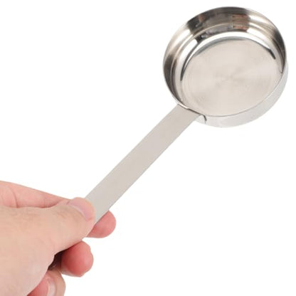 GALPADA Stainless Steel Pizza Sauce Spoon Flat Bottom Ladle for Kitchen Cooking Spoodle Spreader Scoop Serving Utensils Ramen Dumplings Soup Spreading Metallic Silver Restaurant Accessory 10.5 inches